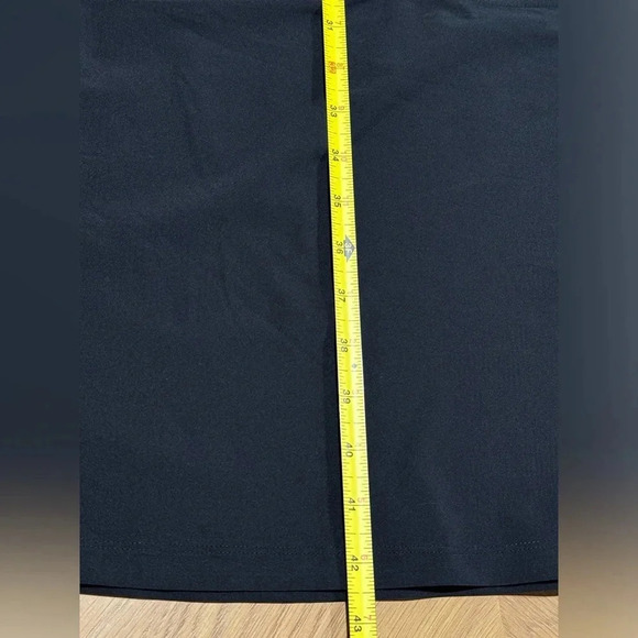 Athleta Black Ribbed Pacifica Dress Midi Athleisure Size Large NWOT - Picture 8 of 8